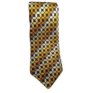 Arlequino Italia Geometric Striped Multi Color Pointed Silk Textured Tie